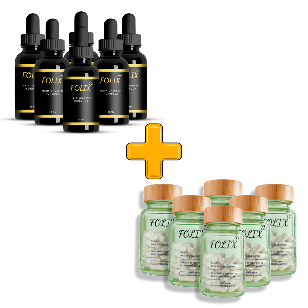 Folix22 Hair Growth Serum - 5 Month Supply + 1 for Free